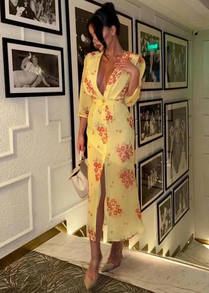 Chic yellow dress