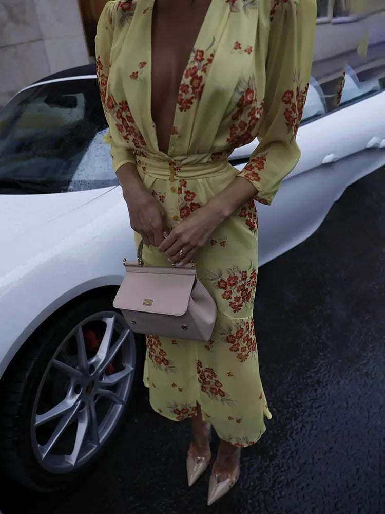 Chic yellow dress