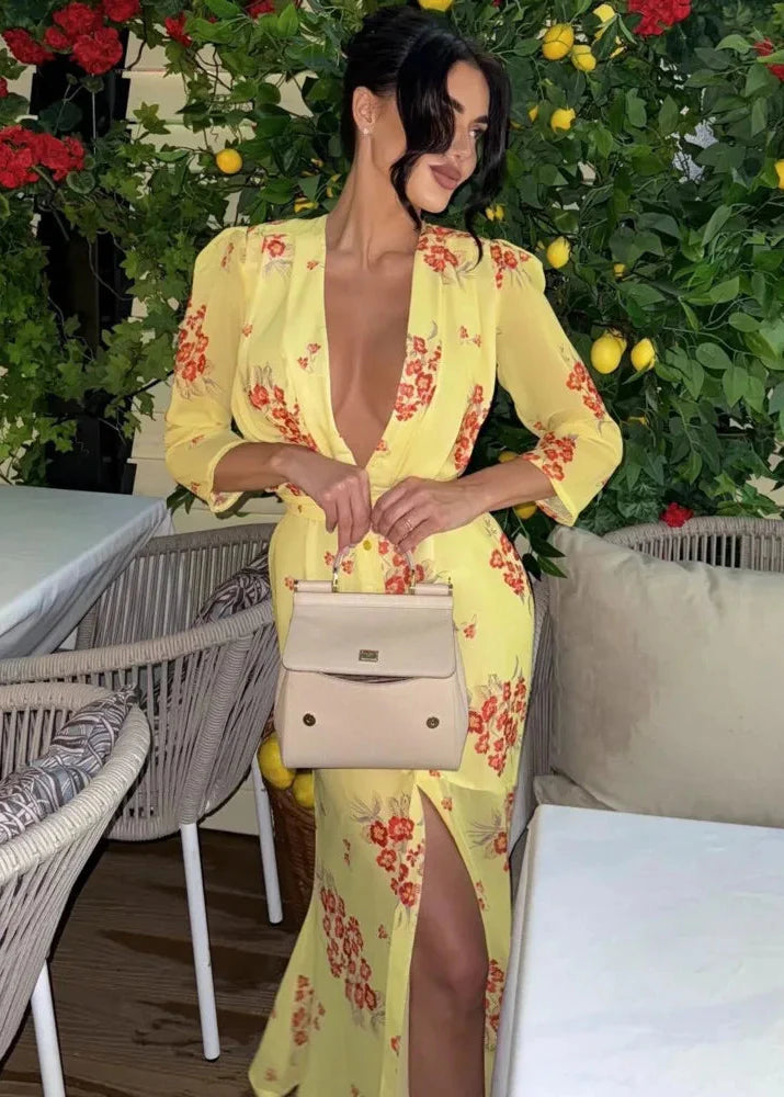 Chic yellow dress