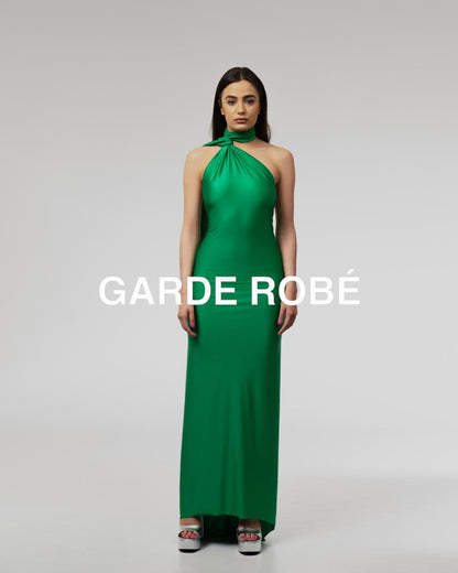 Robe Wet Verte Élégante
