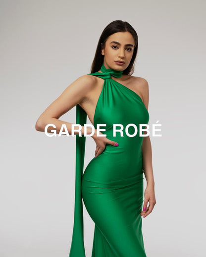 Robe Wet Verte Élégante