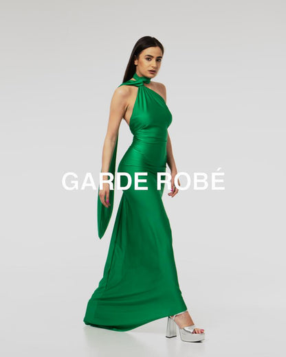 Robe Wet Verte Élégante